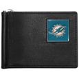 Miami Dolphins Leather Bill Clip Wallet